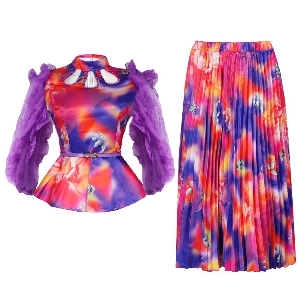 الملابس الأفريقية للنساء 2 قطعة مجموعات بلوزات والتنانير الدعاوى Dashiki أنقرة تركيا وتتسابق ثوب حجم كبير فساتين حفلات الزفاف