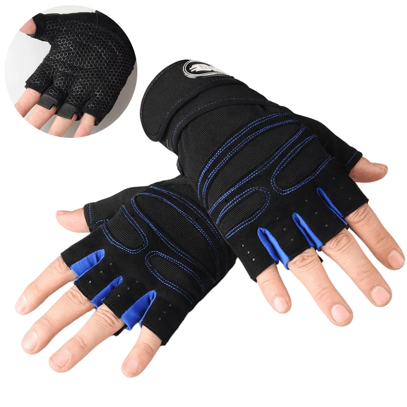 Gym Gloves Fitness Heavyweight Training Gloves Men Women Body Building Half Finger Wrist Weightlifting Sports Non-Slip Gloves