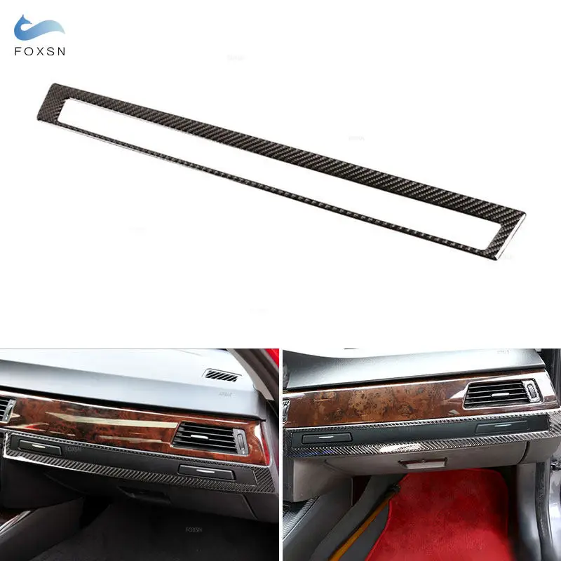 

LHD For BMW 3 Series E90 2005 2006 2007-2012 Car Interior Copilot Dashboard Panel Frame Cover Carbon Fiber Trim Accessories