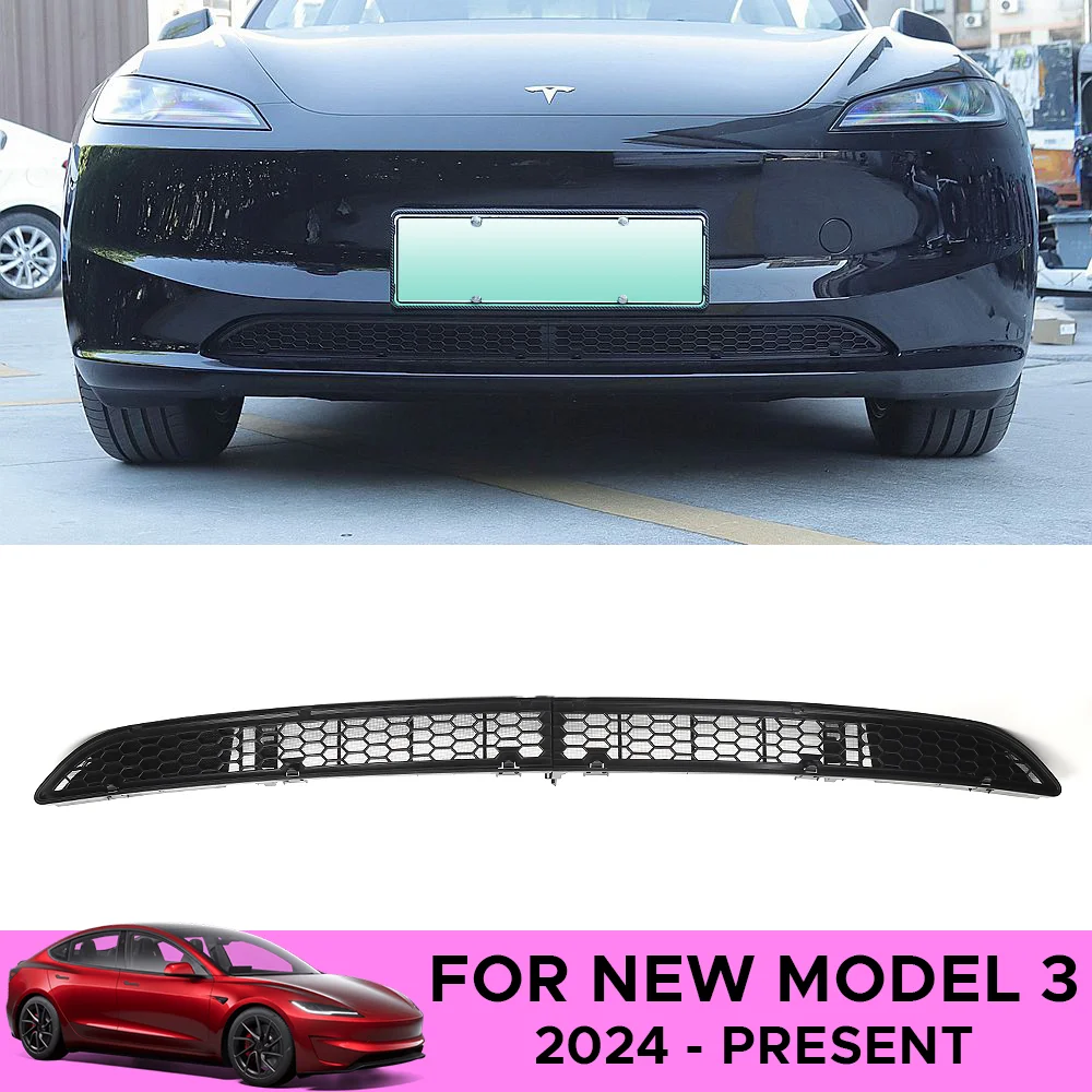 

For Tesla Model 3 Highland 2024 Lower Bumper Anti Insect Net Anti Dust Proof Inner Vent Grille Cover Insect-proof Front Cover