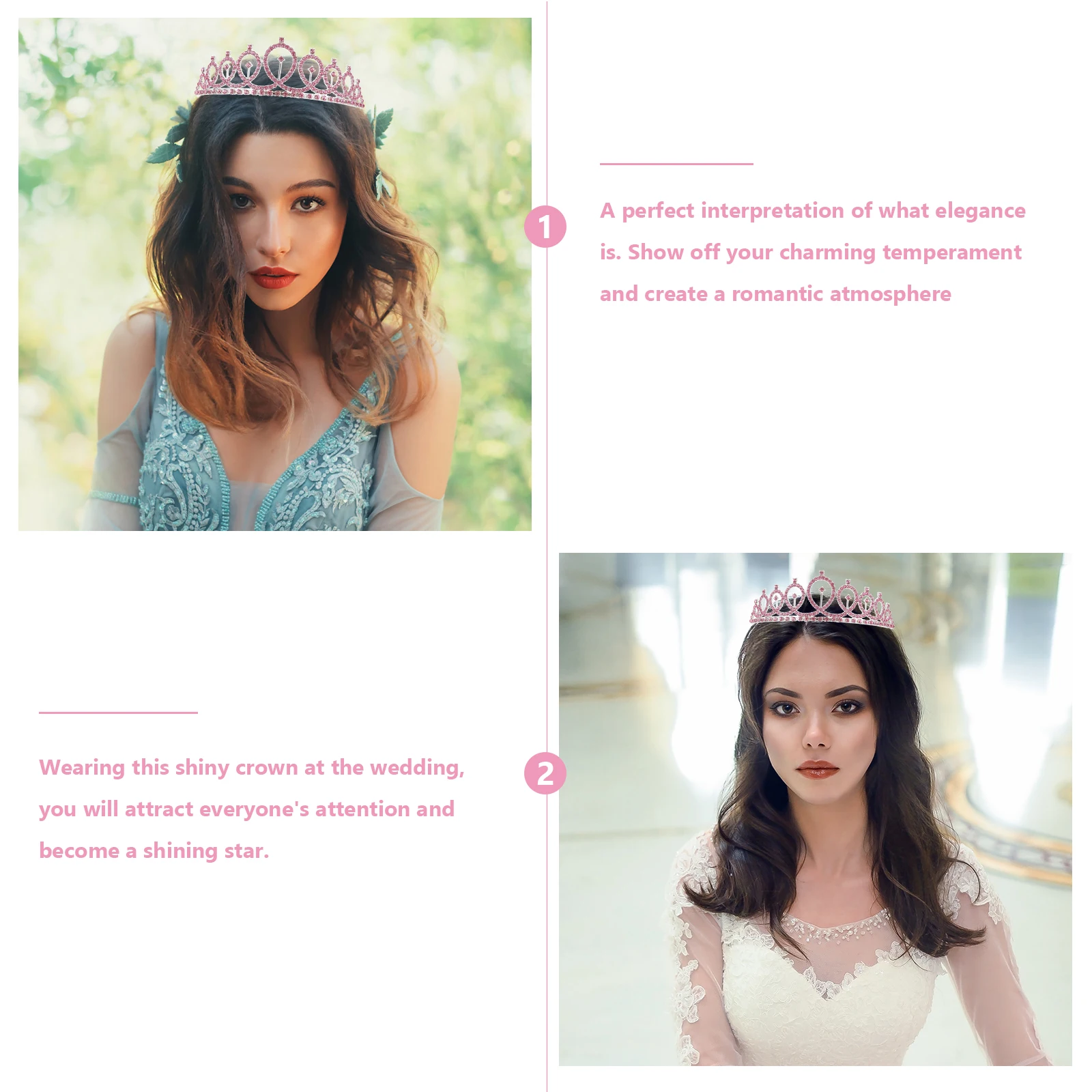 

Wedding Crown Headband Headdresses for Girlfriend Hair Jewelry Accessories Accessory Tiara 18th Bride Decor Bridal