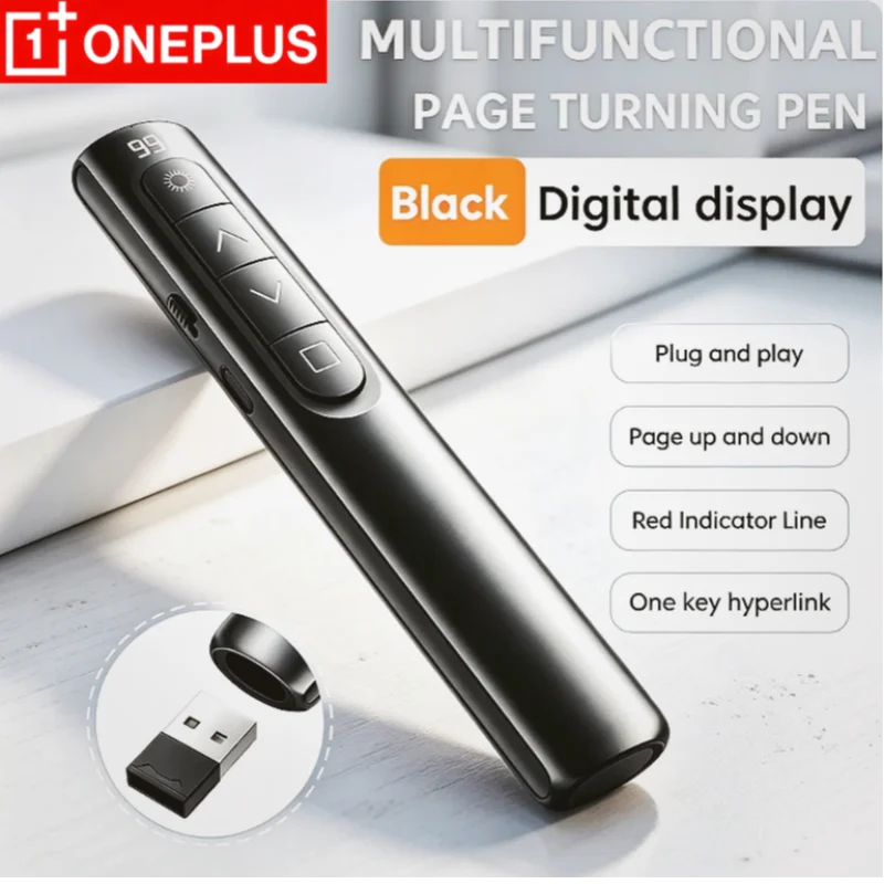 Oneplus Powerpoint Pen Wireless Presentation Type-C Rechagable Remote Control Pen for Office Teaching Projector PPT Presenter