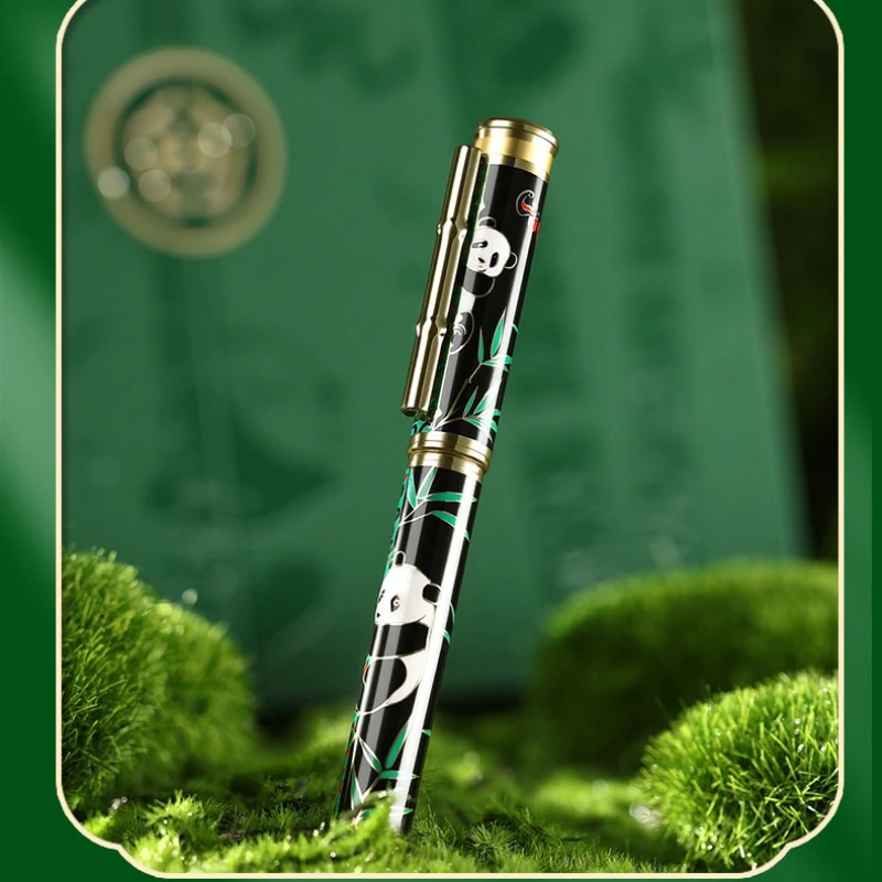 HERO Panda Fountain Pen Iridium Gold F 0.5mm Nib Ink Pens Flex Tip Specially Designed Pen Smooth Writing Basic Office Stationery