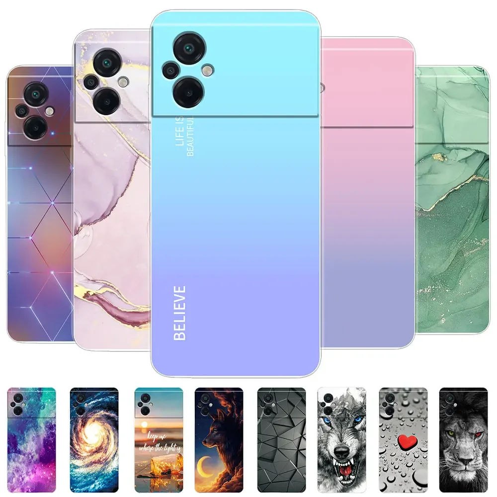 For Xiaomi Poco M5 Case New Fashion Cover For Xiaomi Poco M5 Bumper Marble Soft Clear Silicone Phone Case PocoM5 M 5 Fundas Para