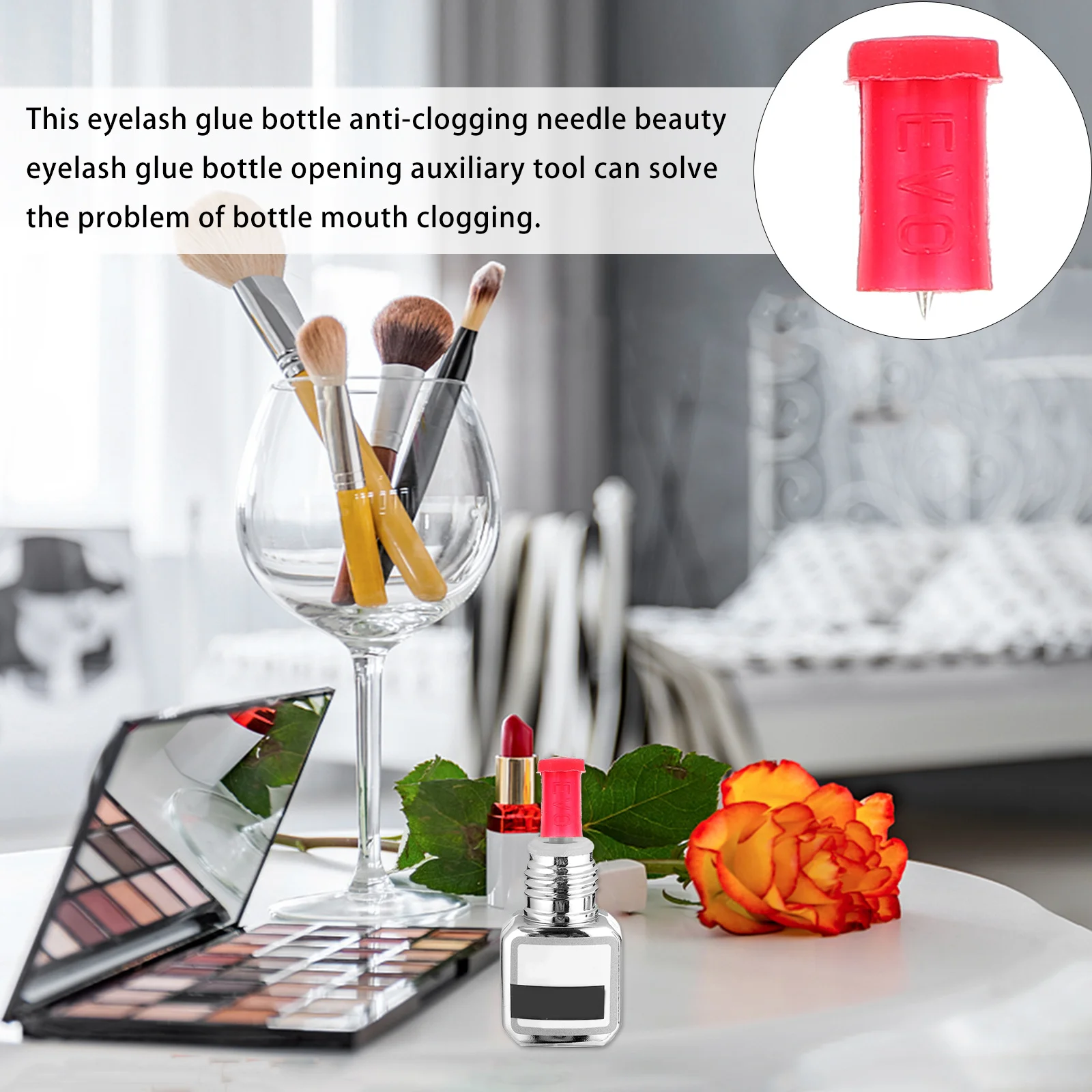 40Pcs Wimpern Kleber Flasche Düse Nadeln Anti-Blocking Ersatz Kopf Salon Liefert Kleber Flasche Nadel