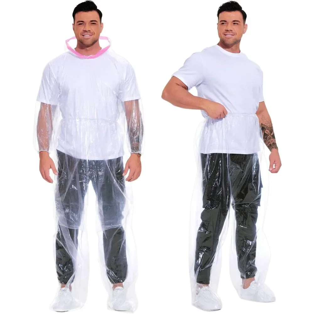 Raincoat Set Disposable 2 Pack Plus Size Adult Rain Ponchos 