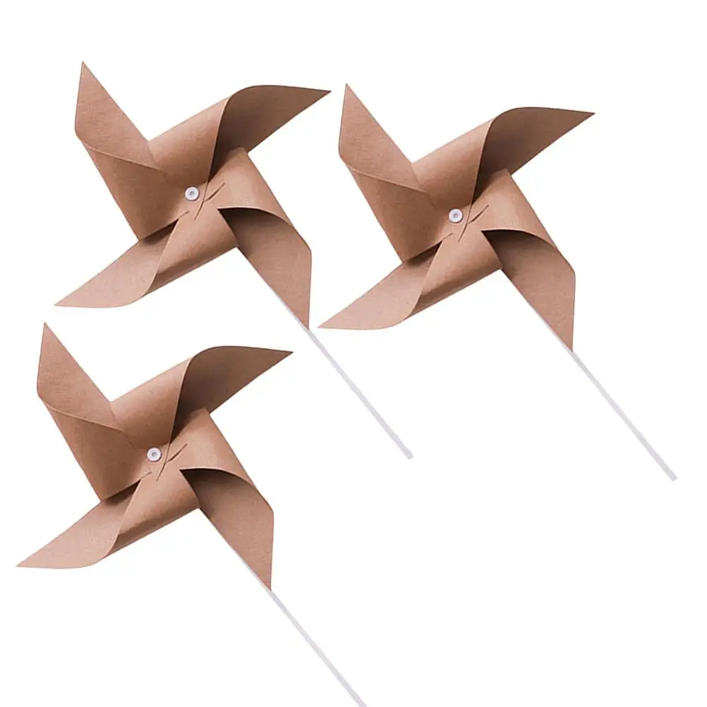 

3 Pcs Paper Windmill Props Decoration for Party Retro Birthday Pinwheels