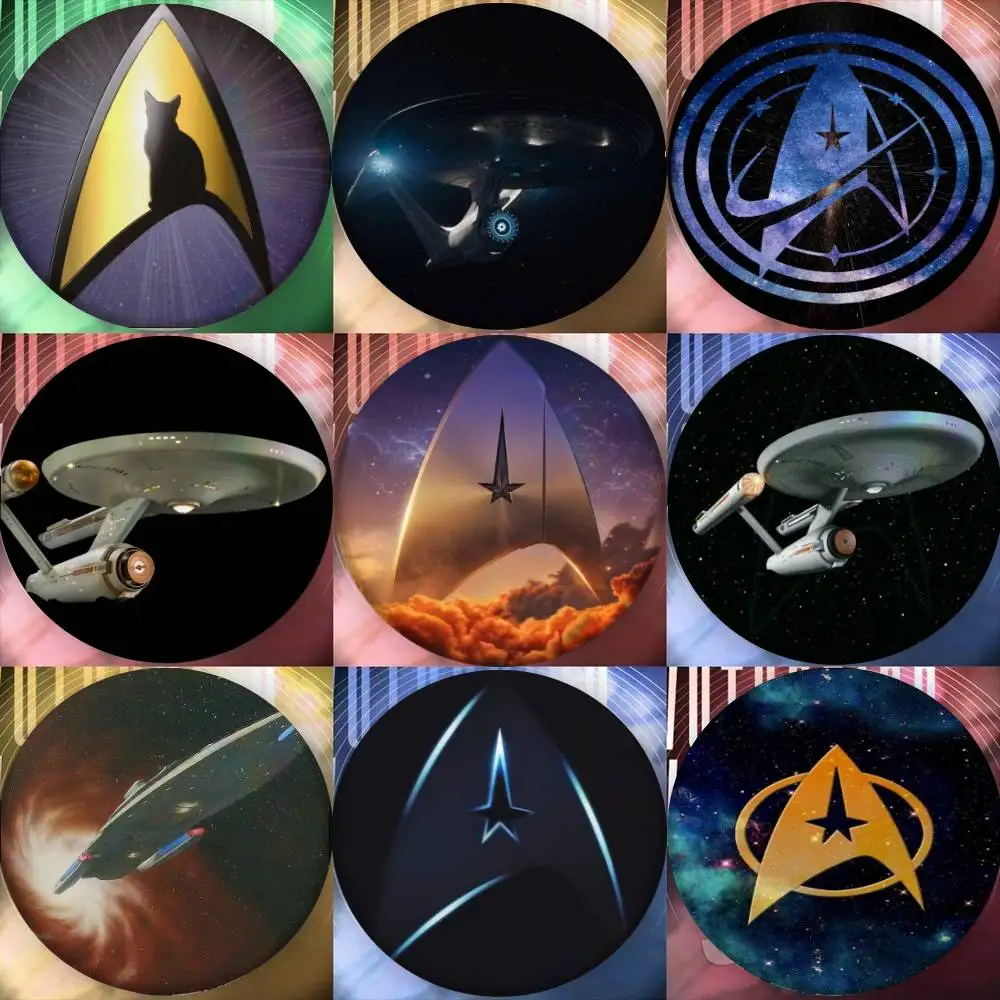 Movie S-Star T-Trek ShipS   Badge Tinplate Meme Round Brooch for Hat Bag Creative Lapel Jewelry Accessories Gifts