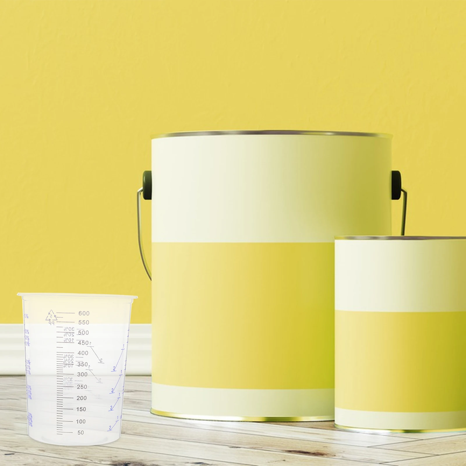 

4pcs 600Ml Transparent Plastic Measuring Cup For Oil Paint Scale Graduated Beakers Liquid Storage Solution Tool Kitchen Barware