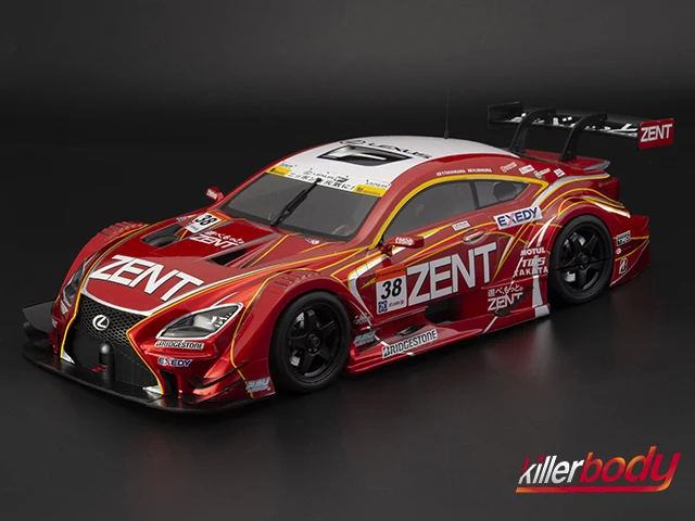 KillerBodyzent cerumo rc f電気自動車用のクリアボディ1/10