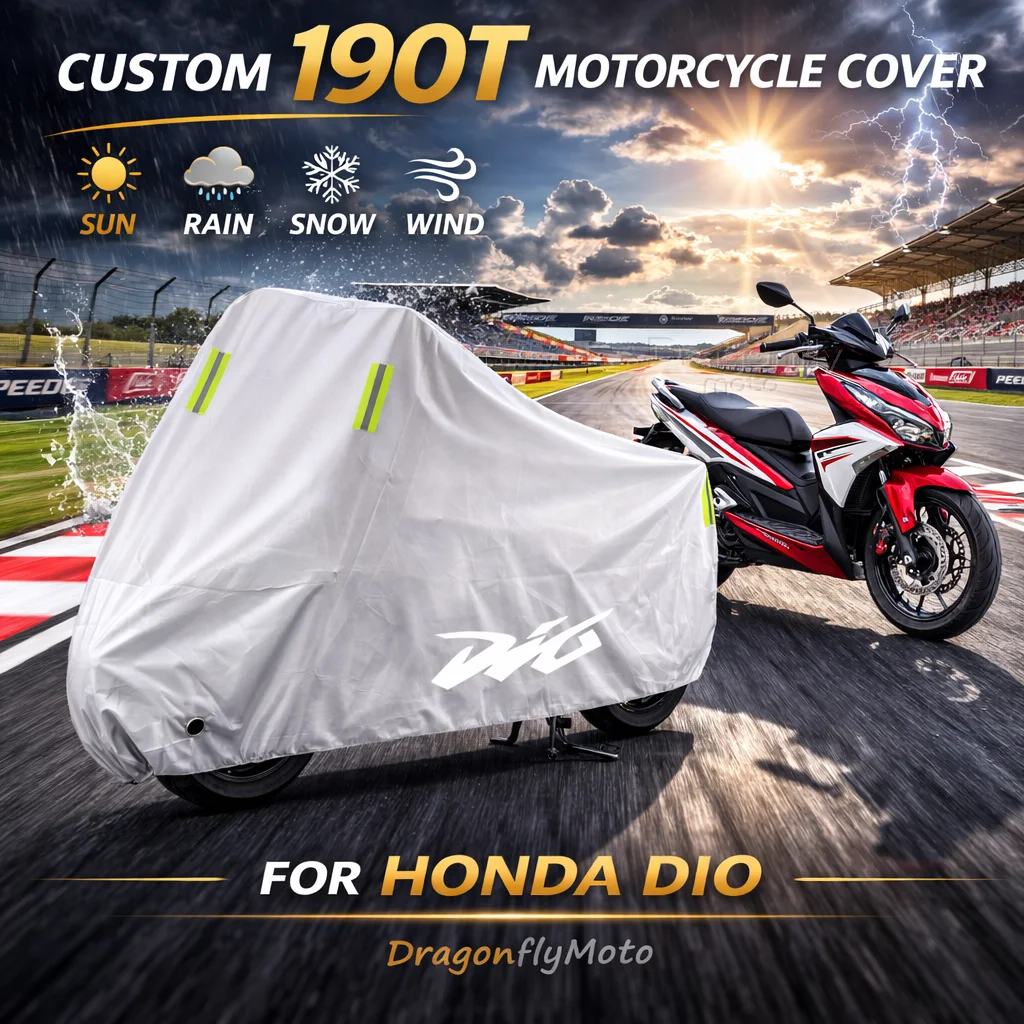 

For Honda Dio 50 ZX50 DJ-1 DJ-1RR AF19 AF18 SR AF20 Motorcycle Cover Silver Waterproof UV Rain Dust Sun Outdoor Indoor Protector