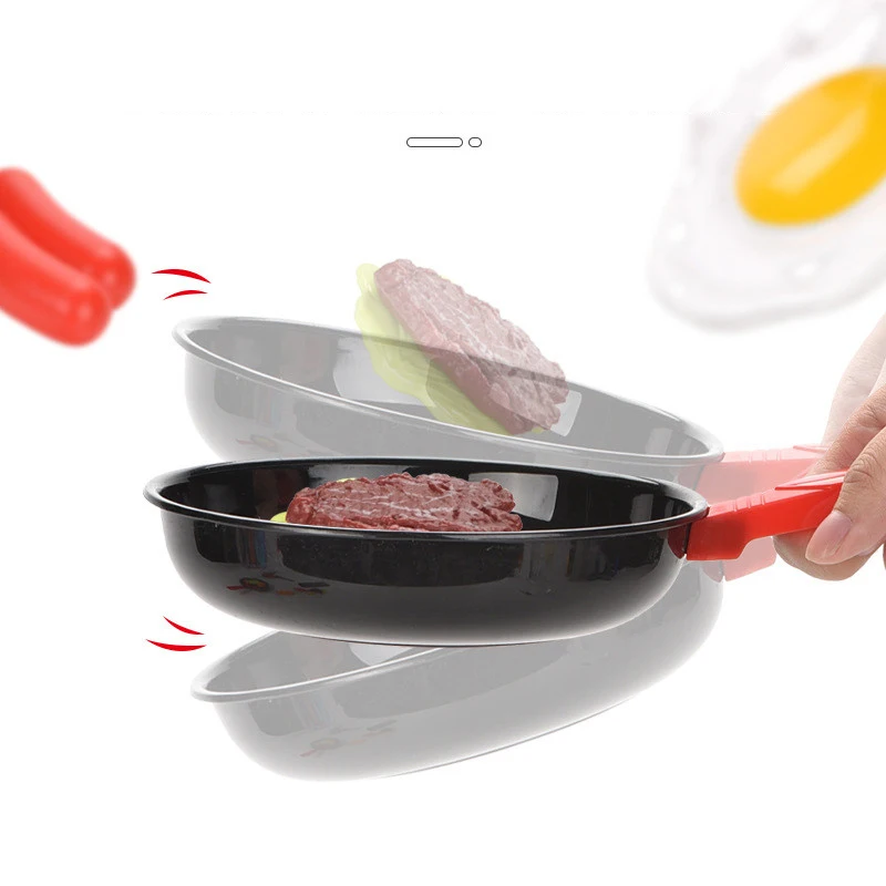 8PCS Cucina per bambini Giocattoli alimentari Simulazione Pentole Set da gioco Fai finta di giocare Pentola Bistecca Verdura Pane Hot Dog Frittata Regalo per bambini