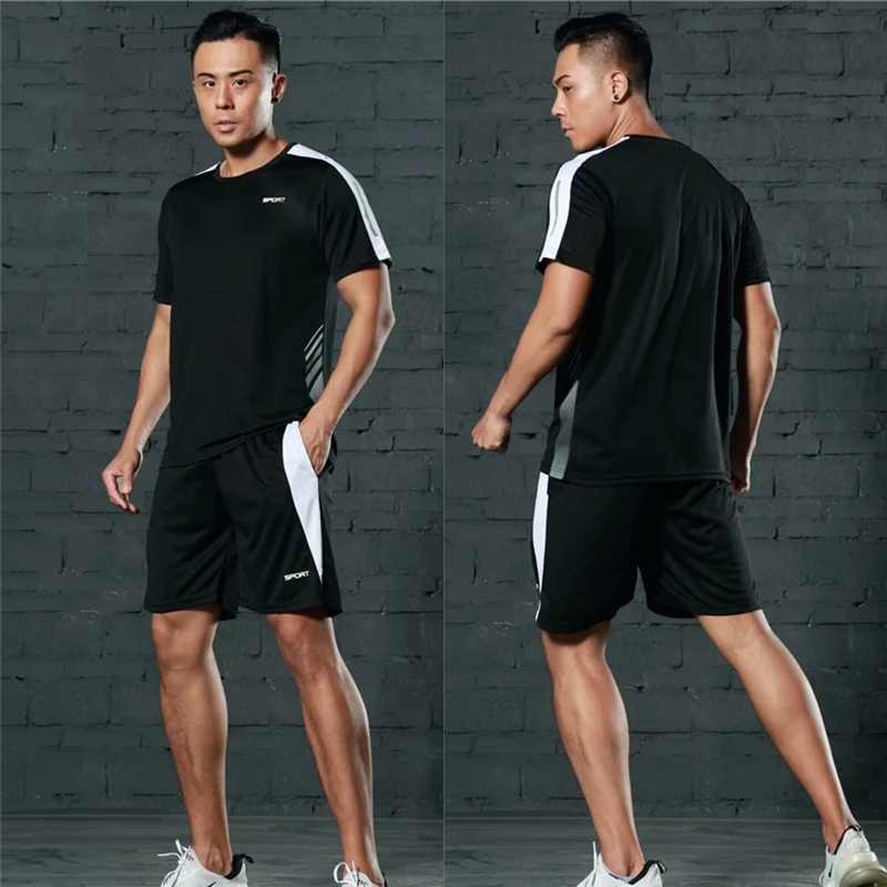 Running Tracksuit for Men Gym Fitness Exercise Sports Suit quick-drying Jogging Sports Wear