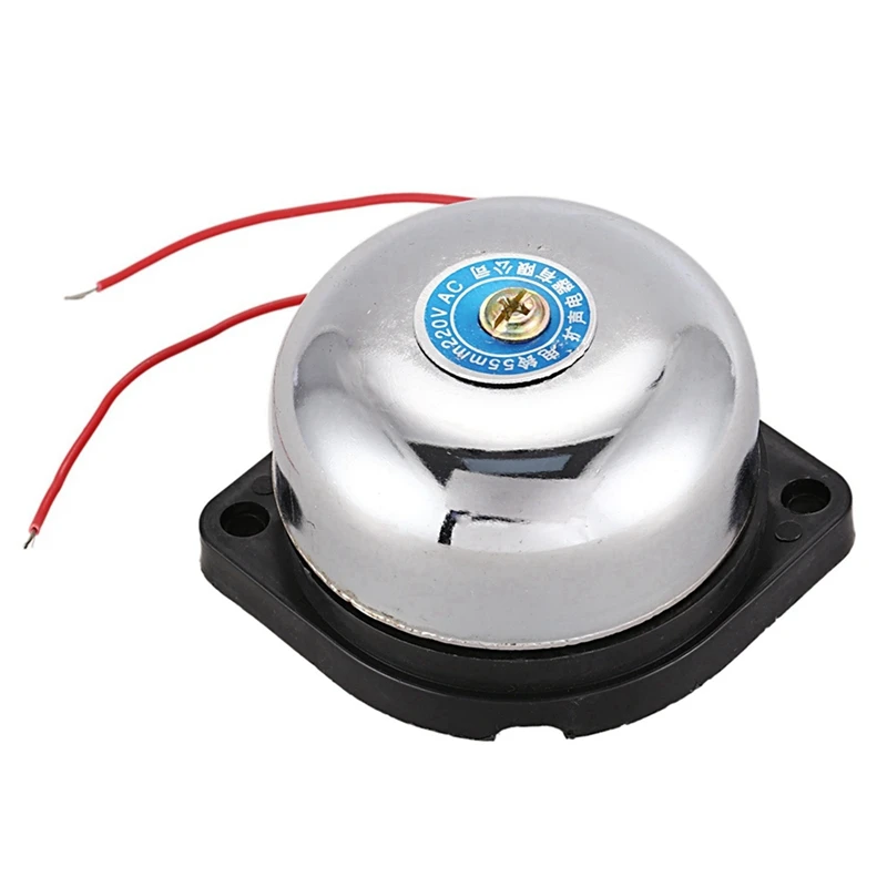 2Pcs 55Mm Diameter Fire Alarm Electric Gong Bell AC 220V