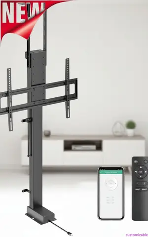 Motorized TV Lift Ceiling Drop Down Mount 43-88 Inch RF WiFi Voice Control VESA 600x400 132lb