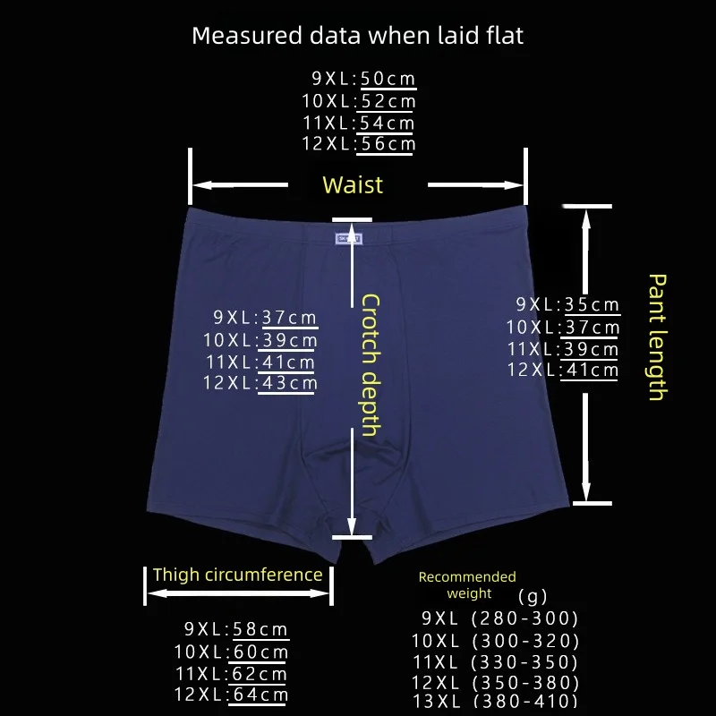 Male Underwear Plus Size Boxershorts Men Modal Panties 200KG Soft 13XL 12XL Jumbo Underpant Loose 9XL 7XL Red Black Large Boxers