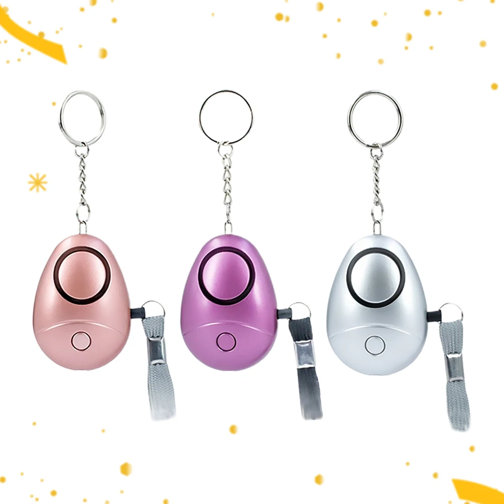 3Pcs Personal Alarm Emergency Personal Security Alarm with LED Flashlight Safety Defense for Women/Night Random Color