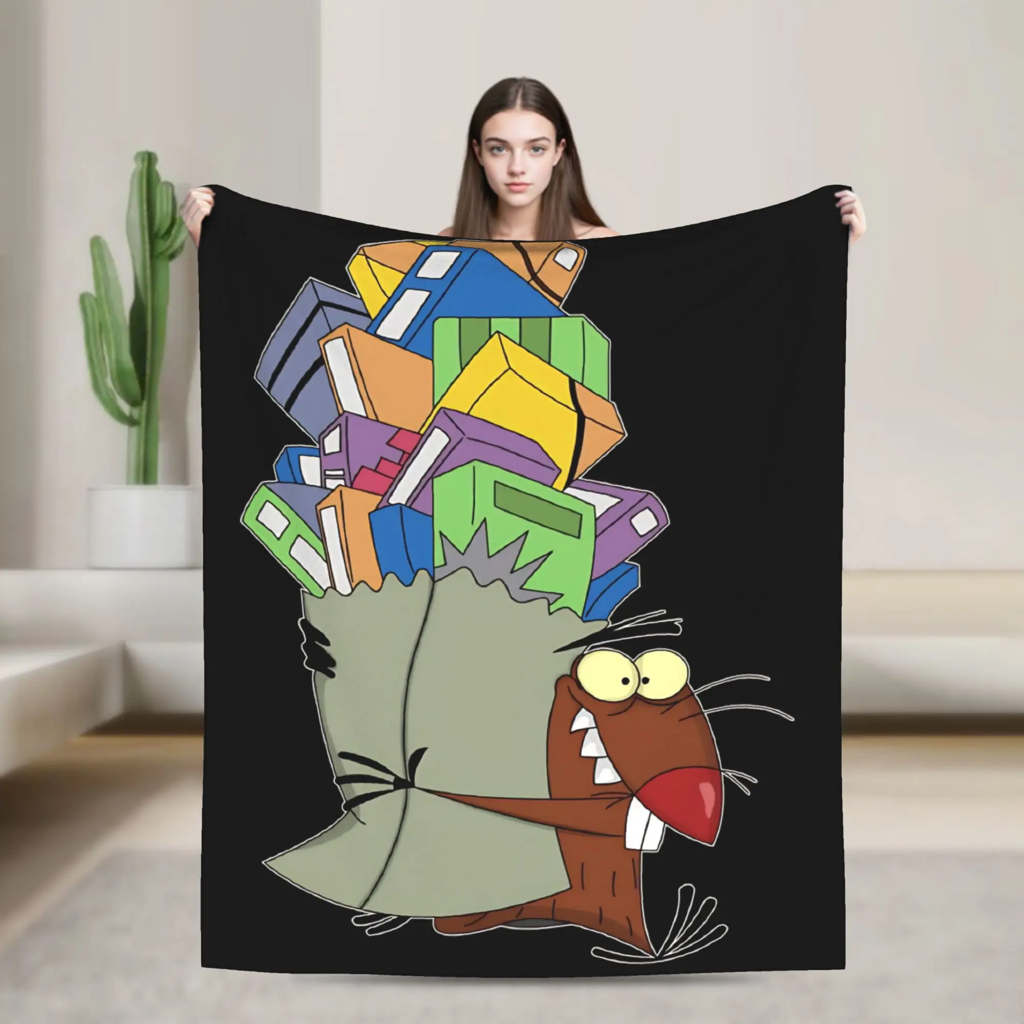 Comfort Angry Beavers Daggett & Norbert Feverish  Blanket Merch Sofa Decorative  Throws And Blankets Lightweight Thin Flannel