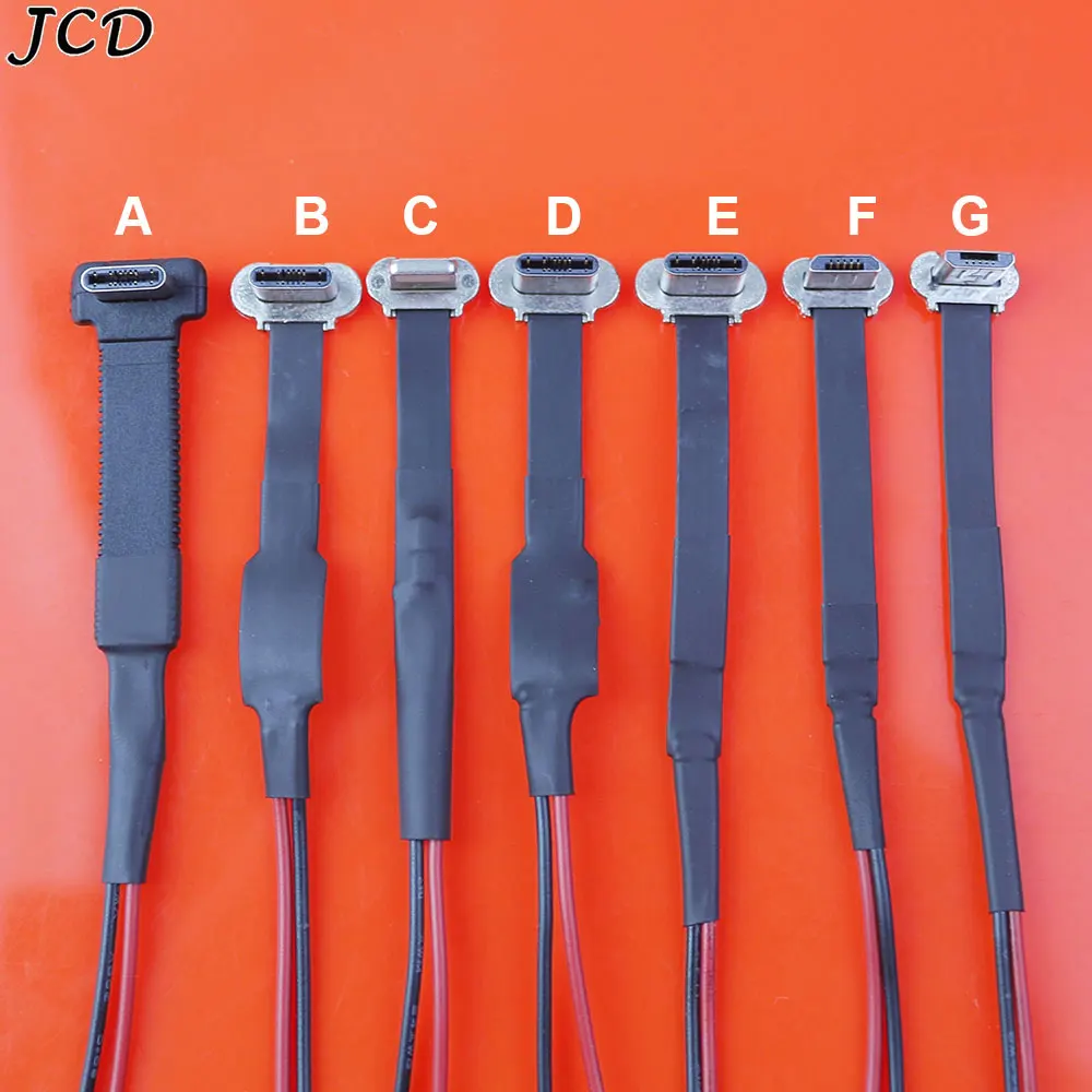 

JCD 1pcs Micro USB Type-C Back Clip Wireless Charging FPC Flexible Cable 2Pin 3Pin R1 EK Decryption Plus Welding Wire