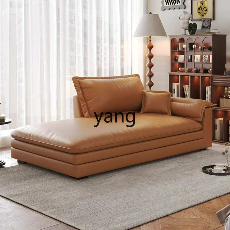 

LTT Italian Minimalist Cat Scratching Leather Sailboat Single Side Chaise Lounge Sofa for Living Room Hotel Homestay Recliner