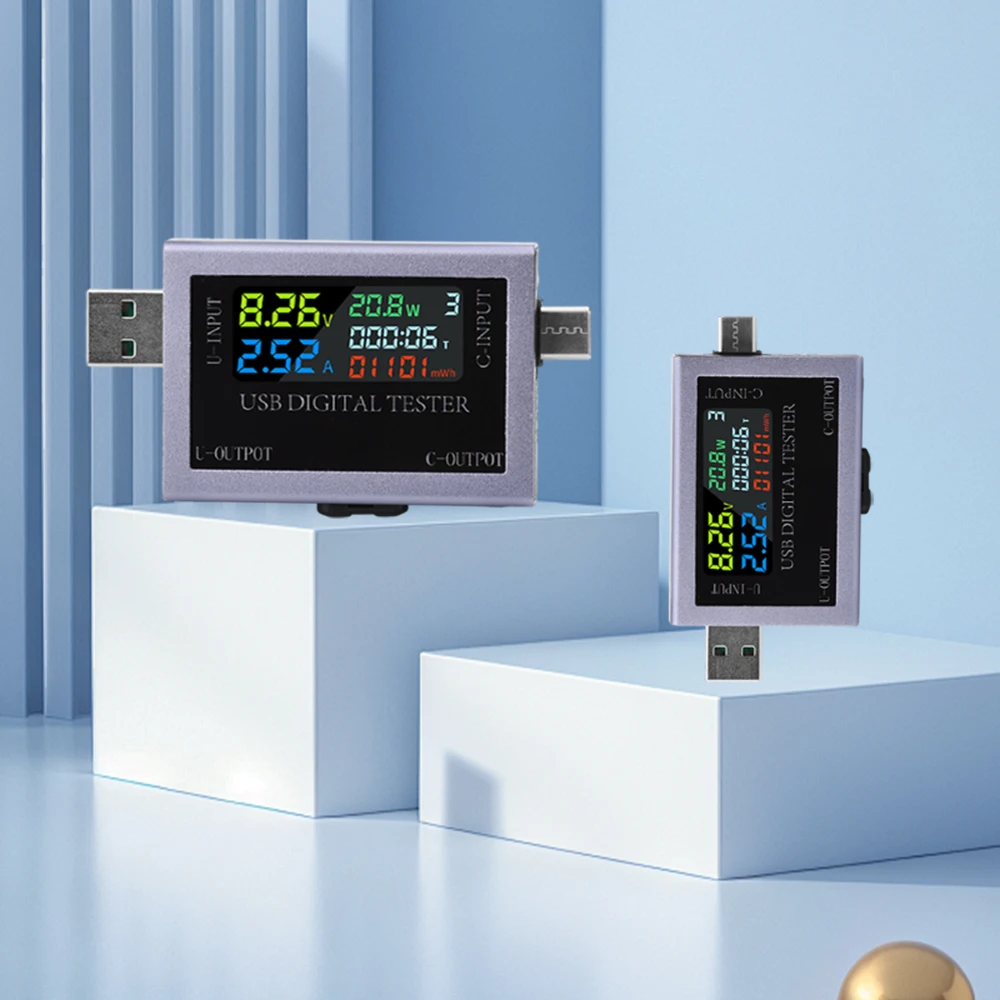 DC 4,5~50V 0-8A Typ-C USB-Tester Digitales Voltmeter Amperemeter Strom-Spannungs-Messgerät Volt-Amperemeter-Detektor Powerbank-Ladegerät ﻿ – Detail 4