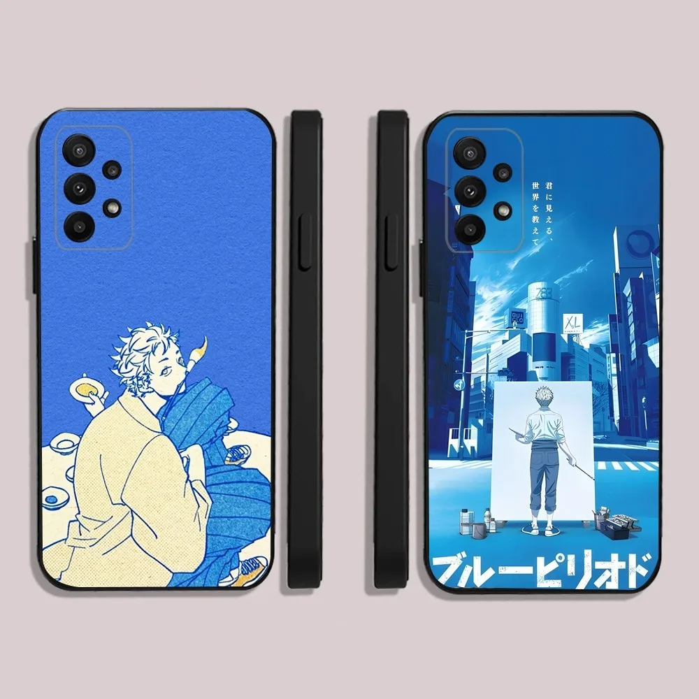 Blue Period Yatorayaguchi  Phone Case For Samsung S25,23,22,30,24,10,9,Ultra,Plus,Lite,FE,5G Black Soft Case