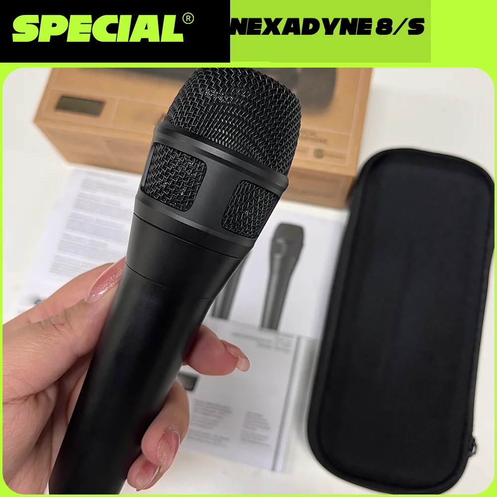Nexadyne 8/S NXN8/S Professional Super-Cardioid Dynamic Microphone For Live Vocals Karaoke Performance Mic With Carrying Case