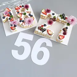 Reusable Molds For Cakes Number Design PET Baking Cake Decorating Tool Wedding Birthday Baking Pastry Confectionery Accessories