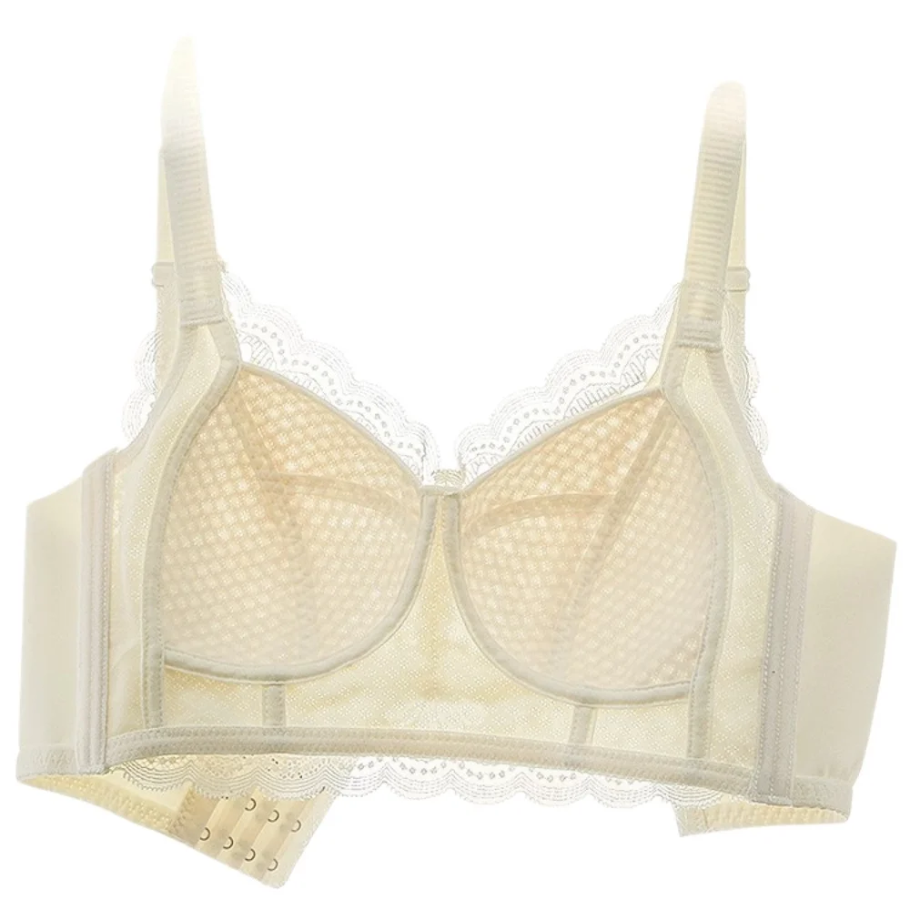 KUCLUT French Sexy Lace Bra Full Cup Thin Bras Comfortable Anti Sagging Wireless Women Underwear 75-95 BC DE Cup