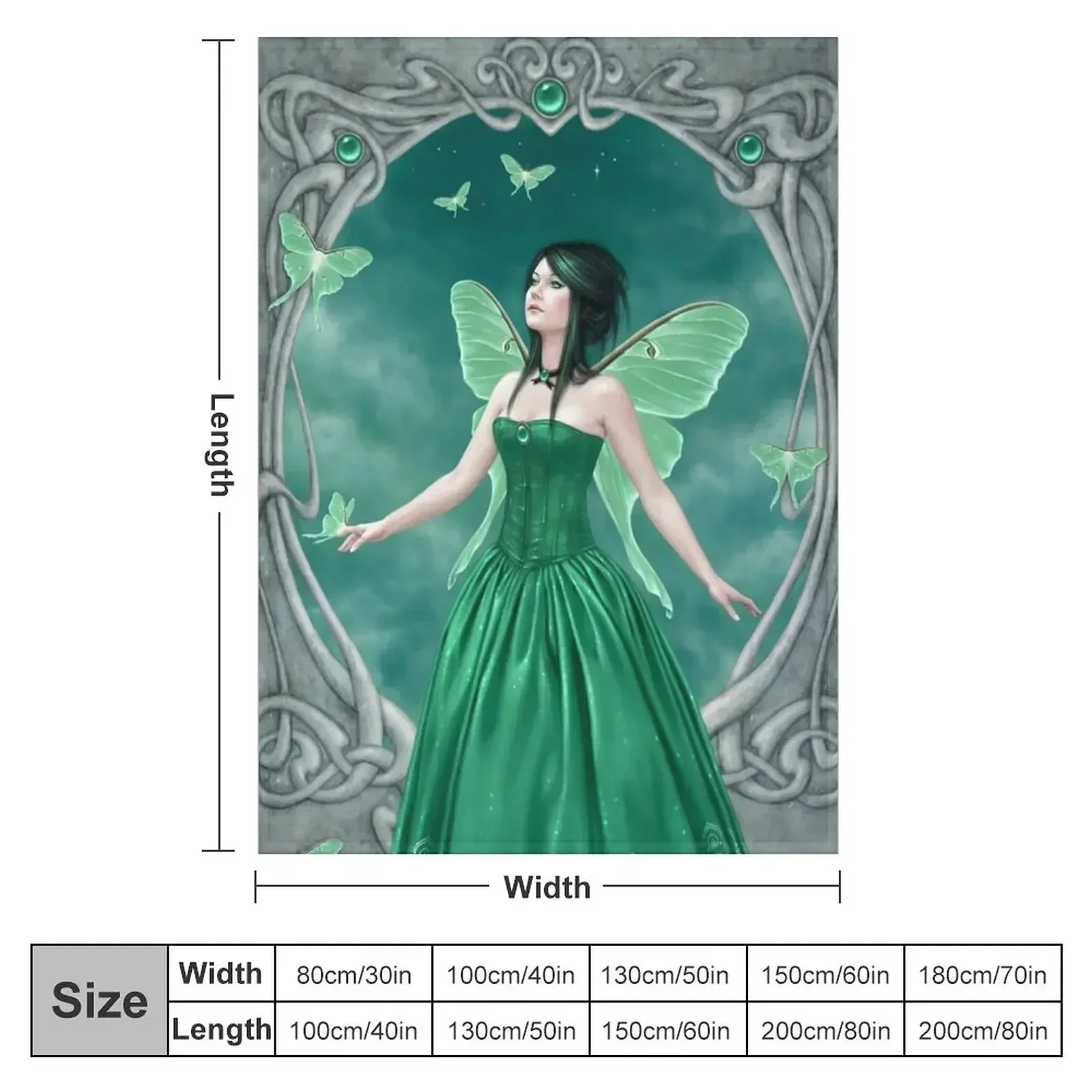 Emerald Birthstone Fairy Throw Blanket Kid'S funny gift Soft Plaid Bed linens Blankets