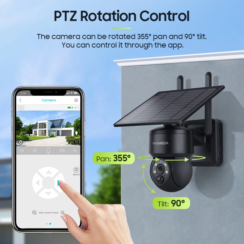 TUYA 3MP Solar Camera WIFI Outdoor كاميرا بالطاقة الشمسية4g  Camera Wifi extérieur Solaire support Alexa 4G LTE SIM Color Light