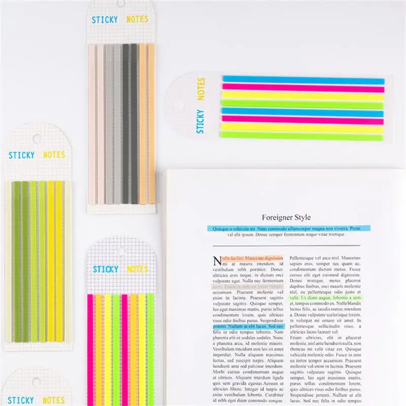 20/160 Sheets Transparent Sticky Notes Self-Adhesive Reading Annotation for Books Notepad Bookmarks Memo Pad Index Tabs