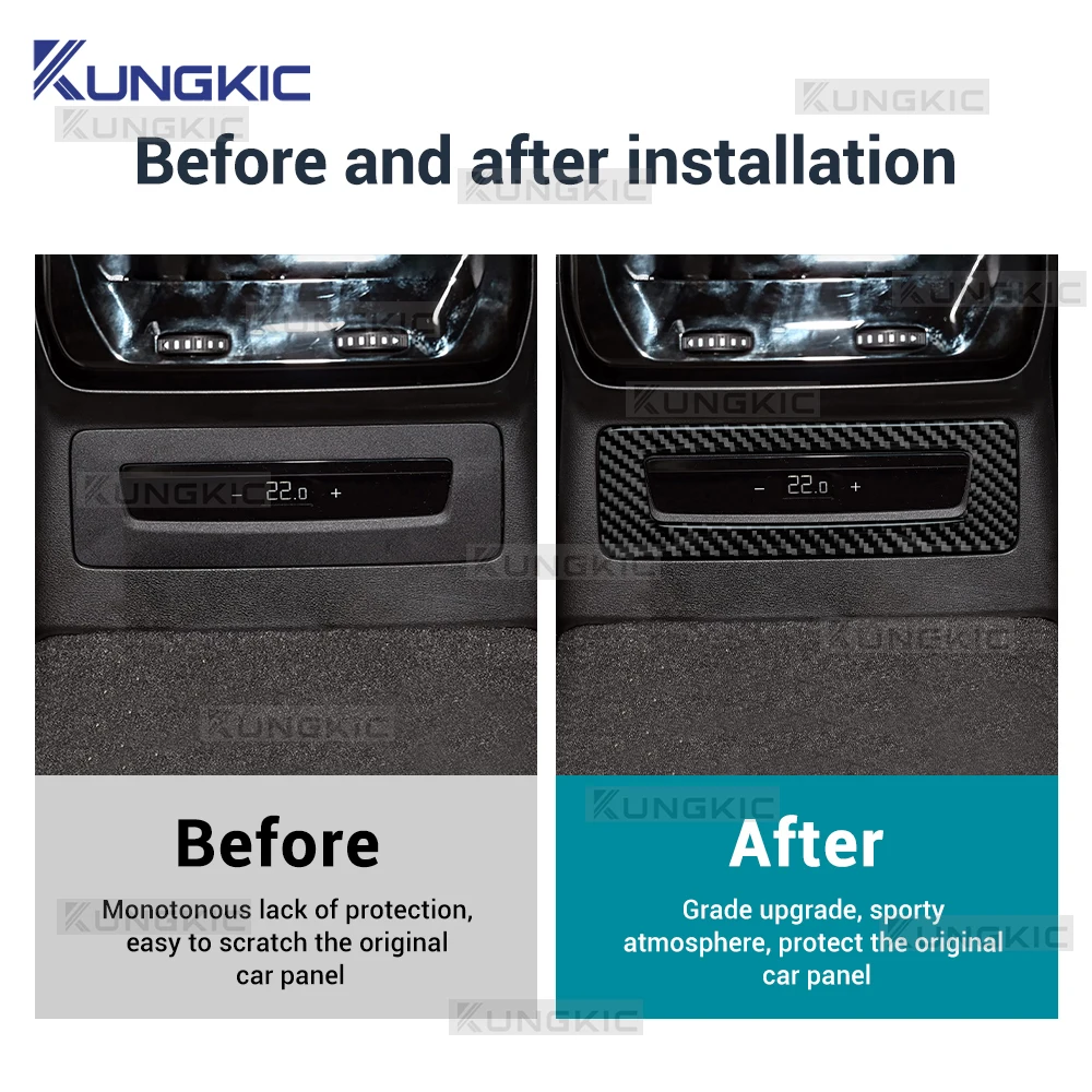 ملصق من ألياف الكربون الناعمة الحقيقية لأودي A5 S5 B10 2025 2026 LHD RHD لوحة إطار منفذ الهواء الخلفي للسيارة ملحقات داخلية #4