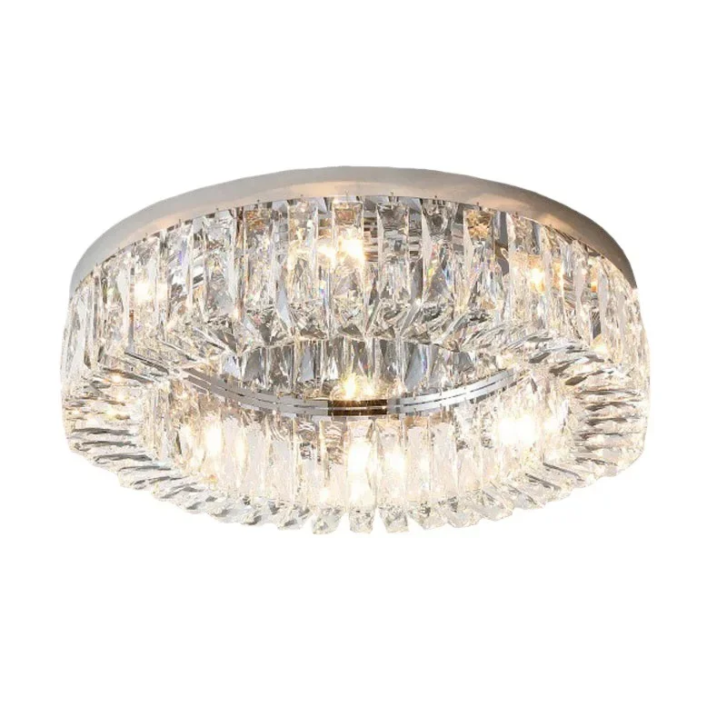 

Modern crystal ceiling lamp, new light luxury bedroom, master bedroom