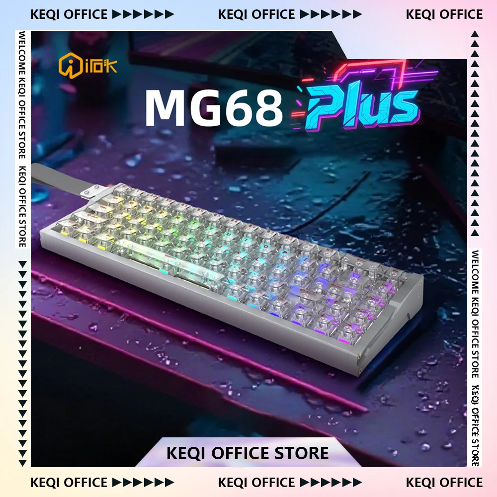 

Irok MG68 Magnetic Switch Mechanical Keyboard Aluminum RGB 8K Hot Swap Gaming Keyboard Customized PC E-Sports Accessories Gifts