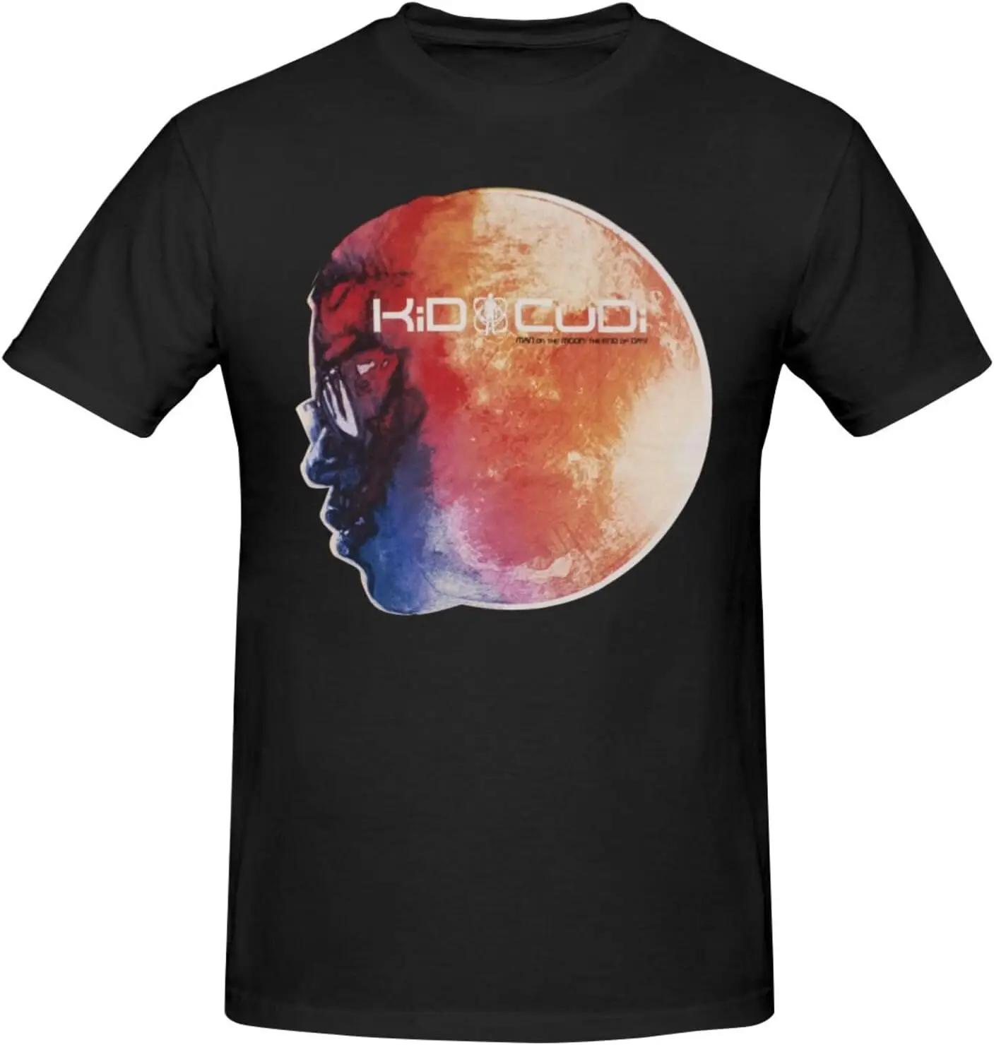 Kid Music Cudi Men's T-Shirt Graphic Short Sleeve Tee Crewneck Casual Tops Shirt Black