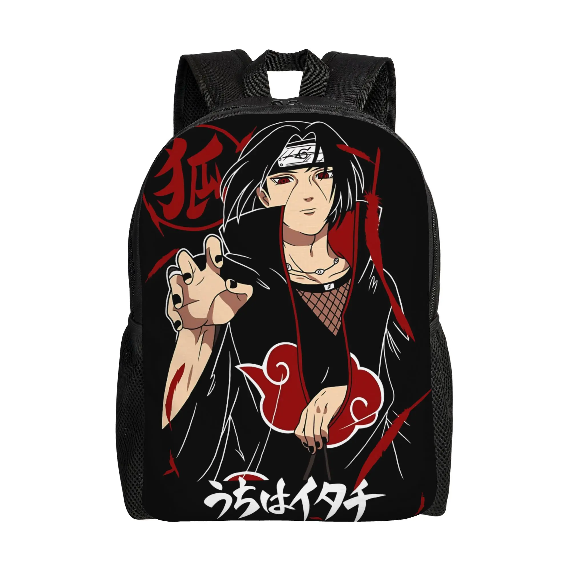 Mochilas da moda Naruto anime comic Daypack mochila com alça ajustável para escola secundária, mochila de grande capacidade