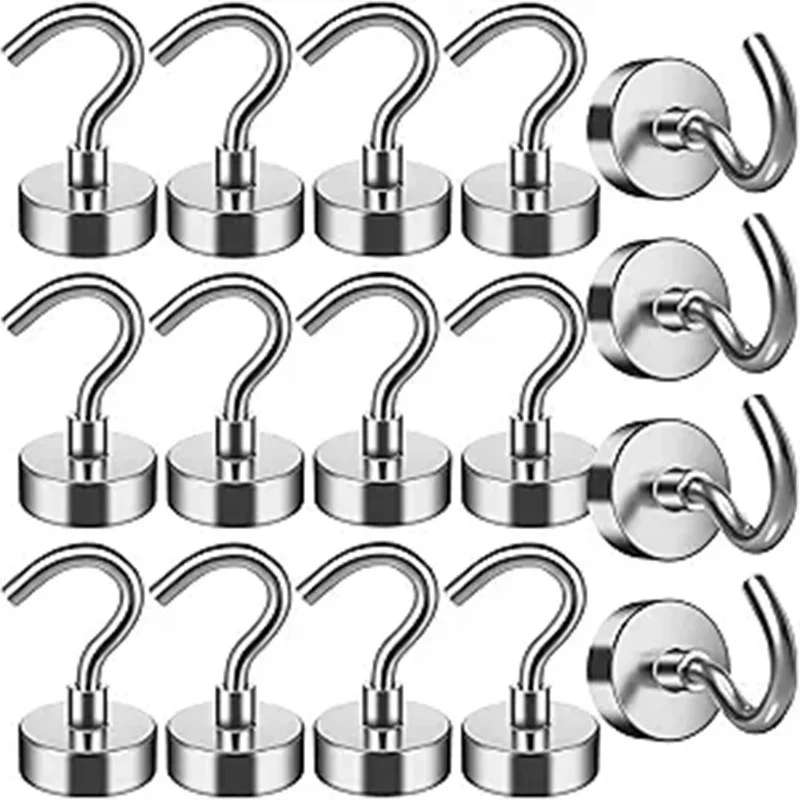 Magnet Hooks, 40Lbs Heavy Duty Magnets Hooks for Cruise Cabins, Extral Magnets with Hooks for Hanging, Metal Magnet Grill