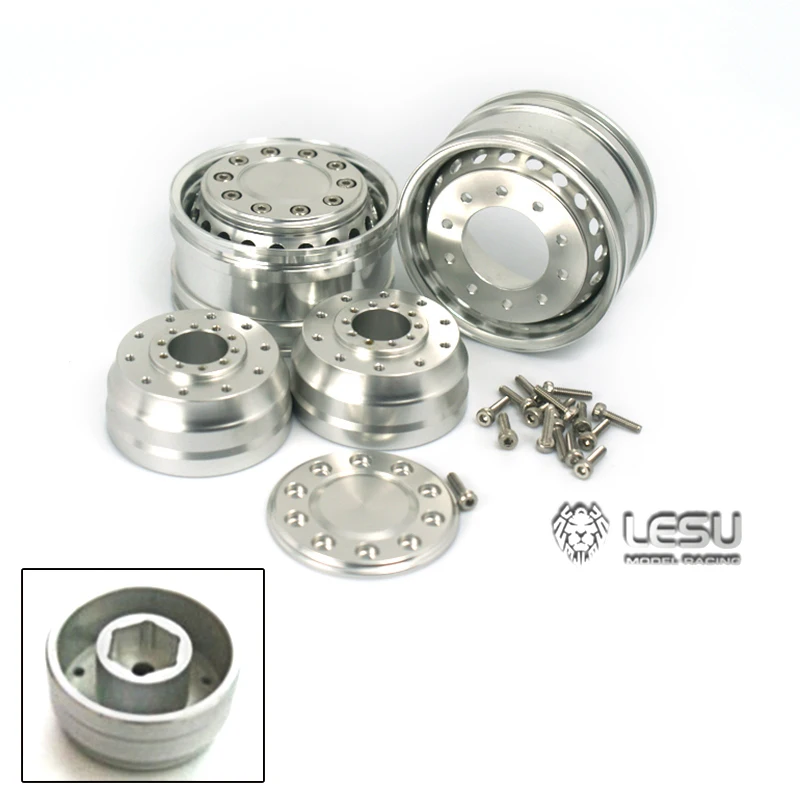 LESU Power Axle Metal Front Wheel Hub for 1/14 Remote Control Tamiyaya RC Tractor Truck Radio ControlLED Dumper Model Th10255