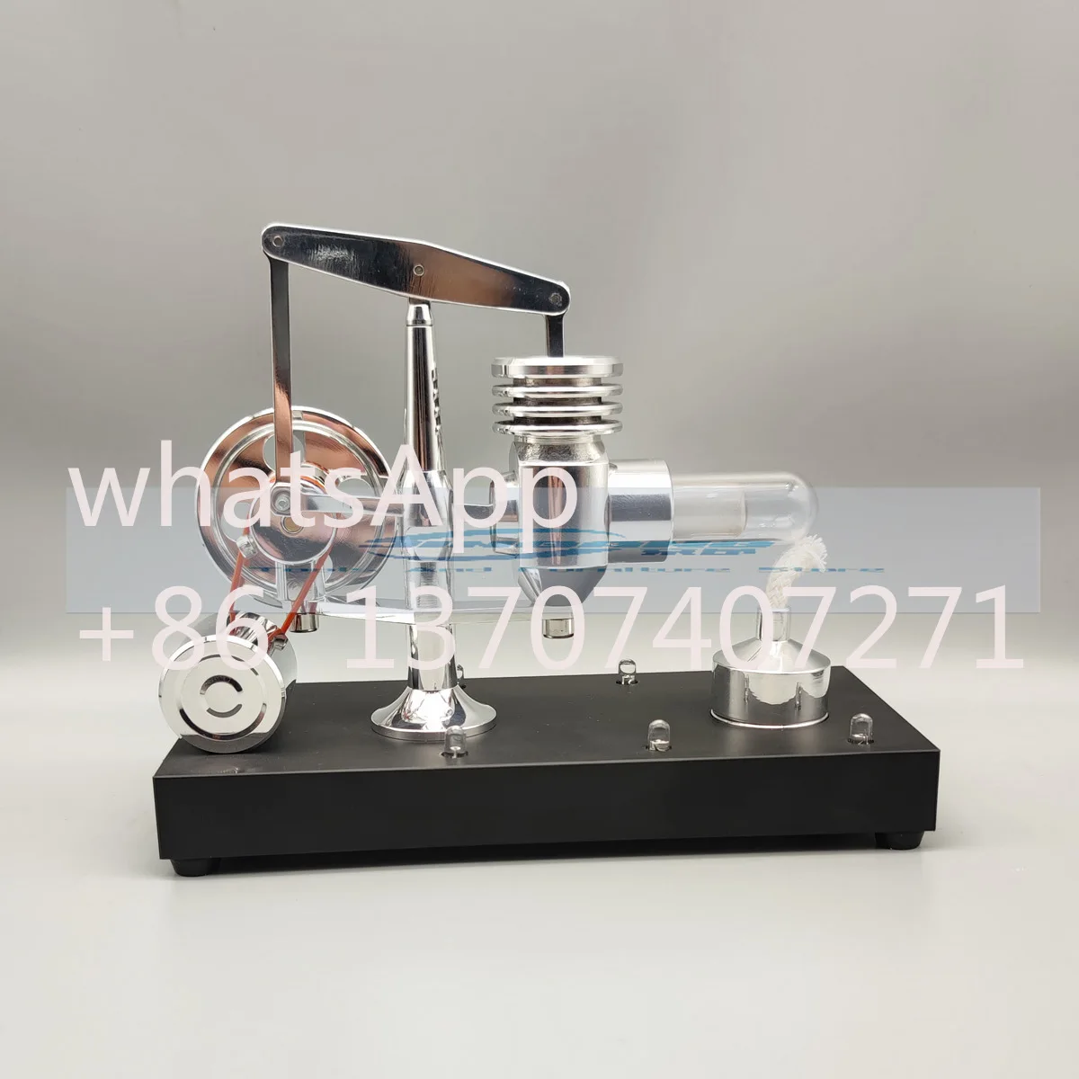 Stirling Engine Model Alcohol Generator External Combustion Thermal Power Thermal Engine Physical Thermodynamic Experiment