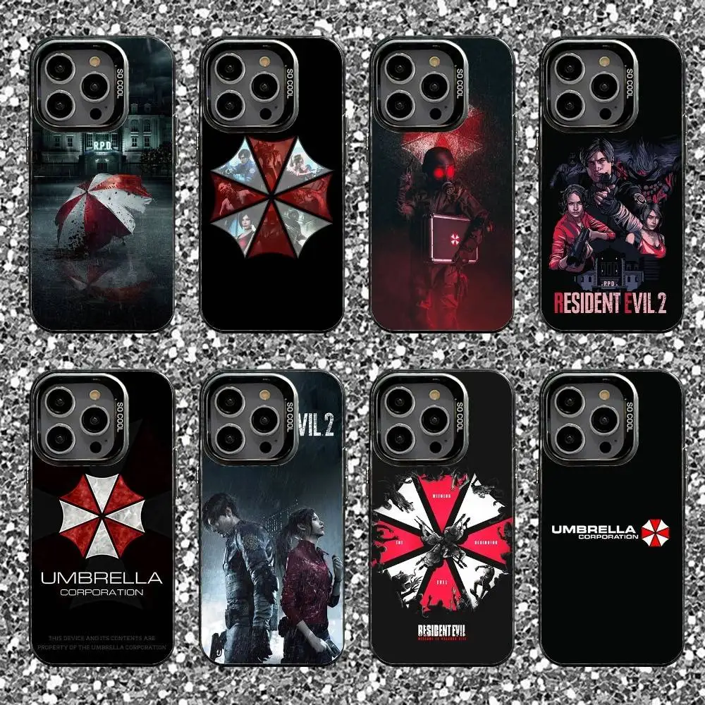 

Game R-Resident E-Evil Phone Case For iPhone 16,15,14,13,12,11,Pro,XS,Max,Plus,Mini,SE Black Candy Matte Shockproof Cover