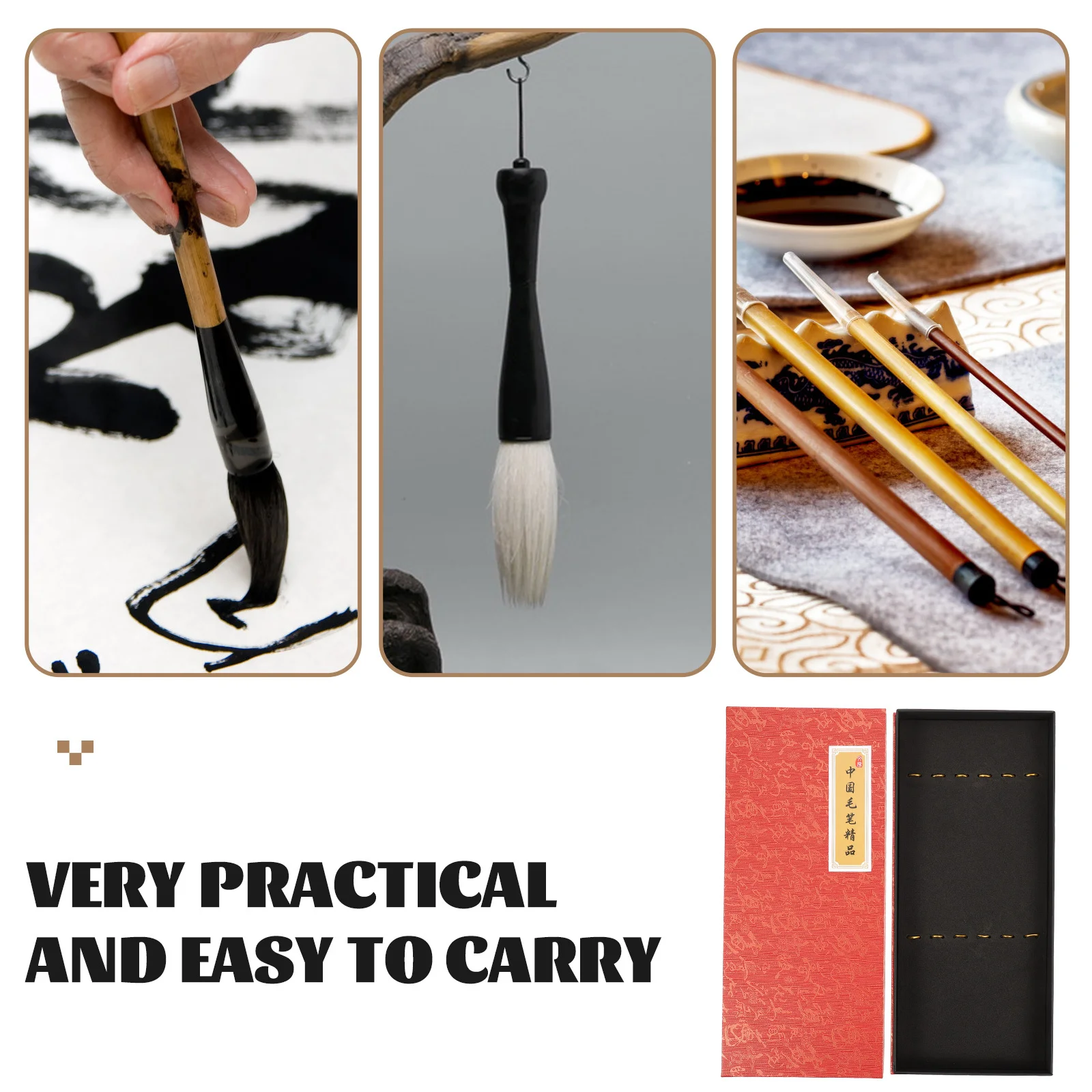 Caixa de armazenamento de caneta de caligrafia, material resistente à prova d'água evita danos, ótimo presente para amigos da família