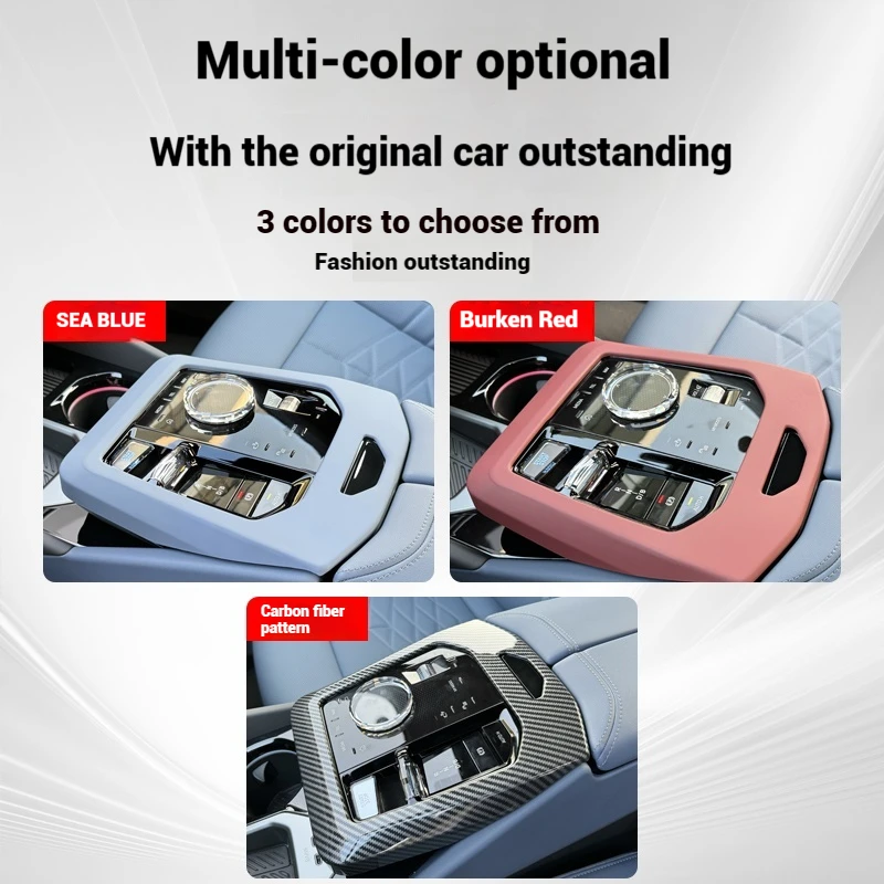 ل BMW 5 سلسلة i5 G60 2024-2025 LHD سيارة مركز والعتاد التحول غطاء لوحة الديكور الداخلي اكسسوارات مركز لوحة غطاء الكسوة