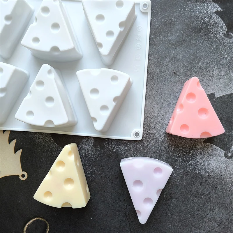 1Pcs 8-cavity Cheese Cheese Mousse Cake Silicone Mold DIY Handmade Scented Soap Candle With Baking Tools