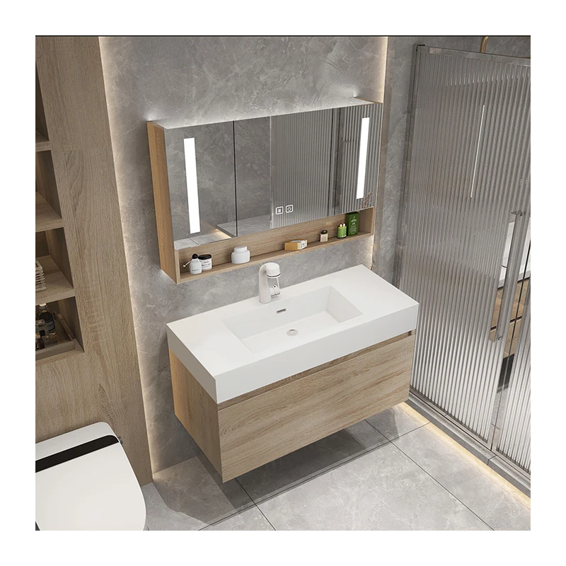 ！@Modern Wall-Mounted Bathroom Vanities with Mirror and Plywood Chinese Factory Sale-Stylish Wash Basin Cabinets