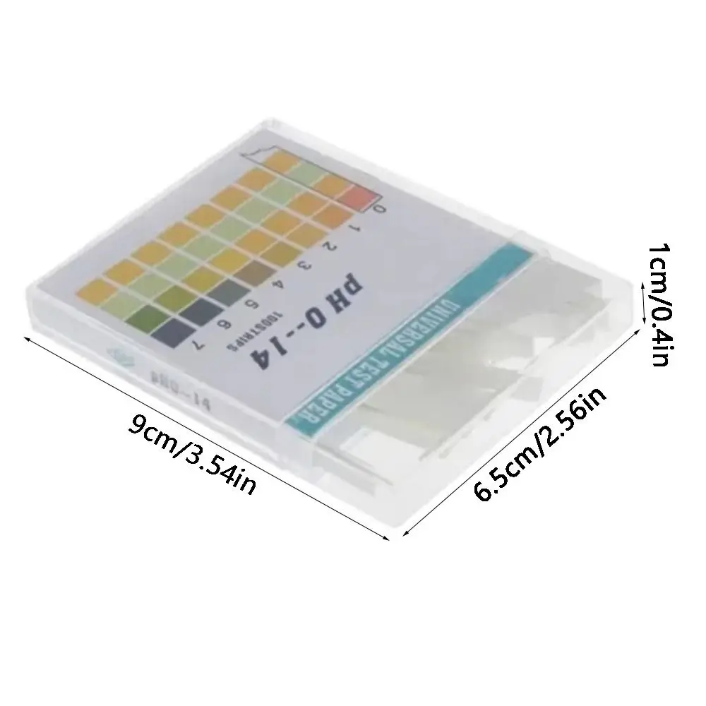 100 Strips PH Value 0-14 PH Test Paper Professional Litmus Testing Kit Alkaline Acid Indicator Measurement with Plastic Box