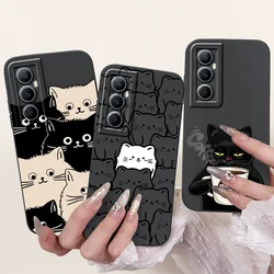 For Realme C65 4G / Realme RMX3910 Case Cover Liquid Silicone Soft TPU Cool Style Cartoon Astronaut Fundas Realme C65 C 65 4G