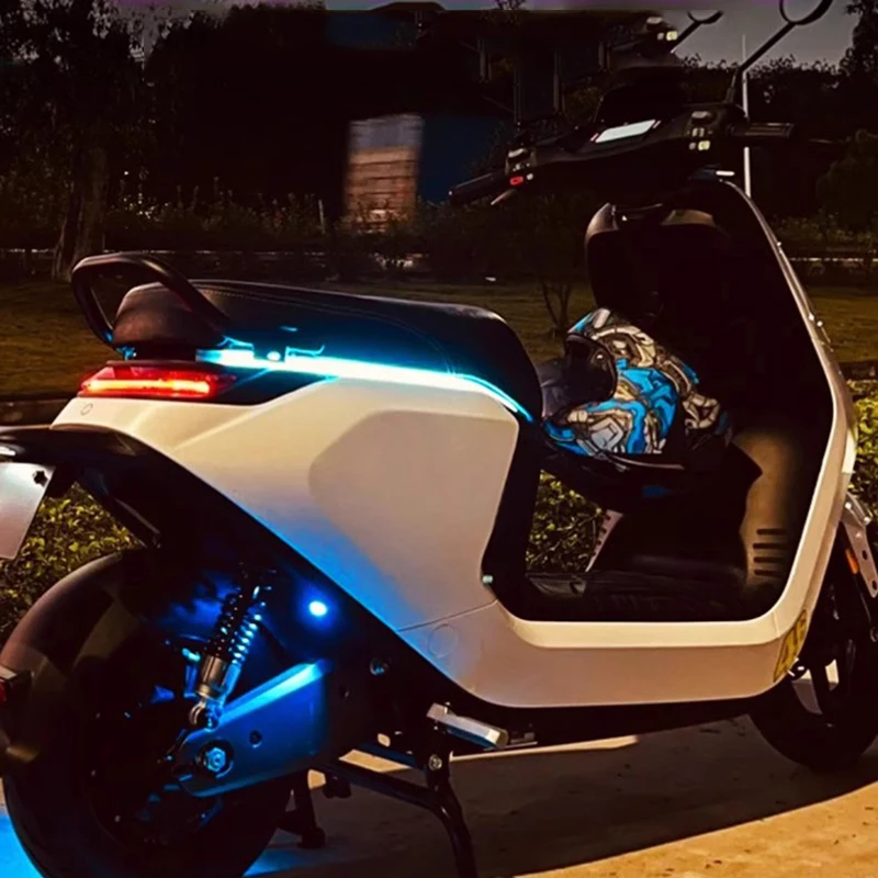 2 Stück Motorrad Dekoration Streifen Motor Bremse fließendes Licht Blinker Lampe LED Tagfahrlicht Rücklicht drl wasserdicht