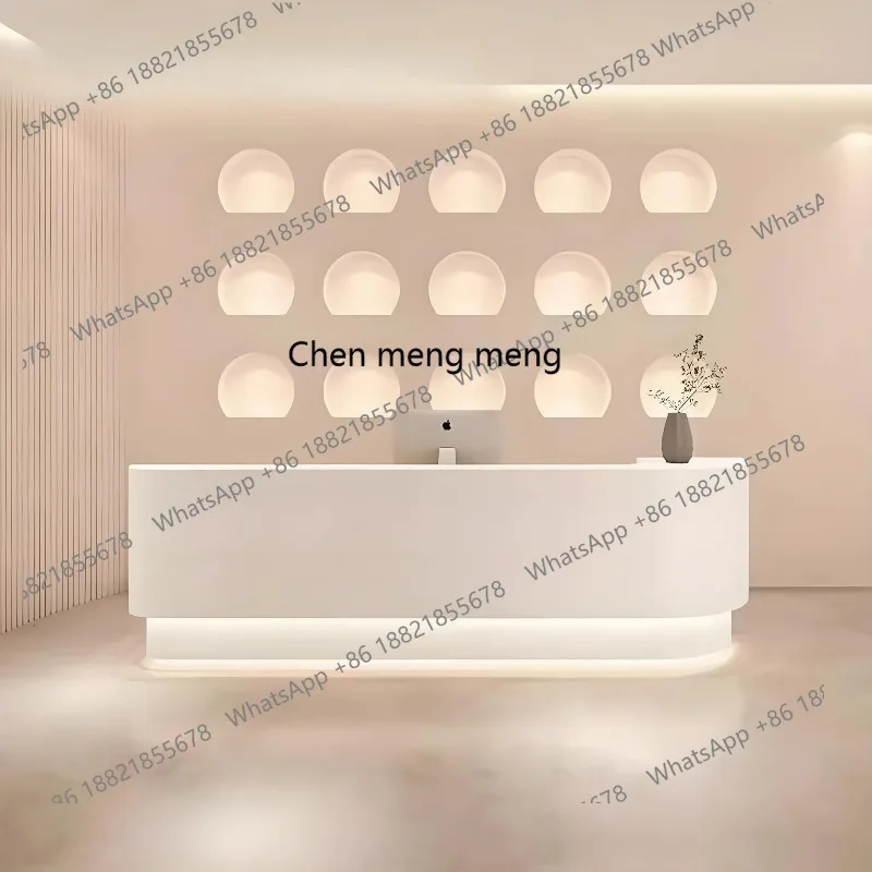 X طاولة بار مطلية بسيطة وحديثة، صفحة خروج لصالونات التجميل ومكتب الاستقبال #6