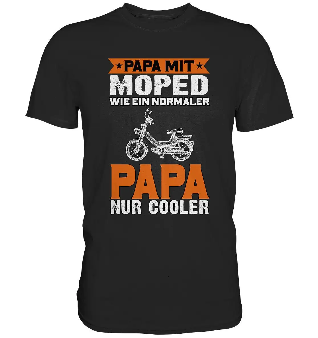 Grandfather Moped Papa With T Shirt